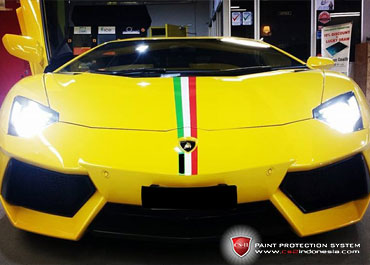 CS-II Paint Protection Indonesia Yellow Lamborghini Aventador Italian Series Glossy