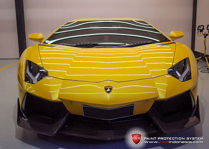 CS-II Paint Protection Indonesia Yellow Lamborghini Aventador Glossy